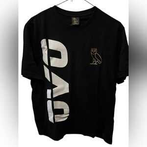 OVO Men’s Black Logo Graphic T‑Shirt
